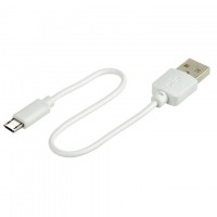 USB кабель 0.2m micro USB без упаковки белый