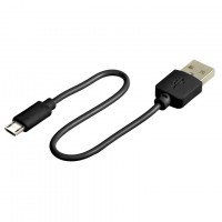 USB кабель 0.2m micro USB без упаковки черный