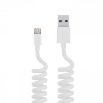 USB кабель Belkin пружина Lightning 1.2m тех.пакет белый в Одессе