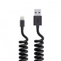USB кабель Belkin пружина Lightning 1.2m тех.пакет черный