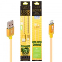 USB кабель King Fire FY-020 Lightning 1m золотистый