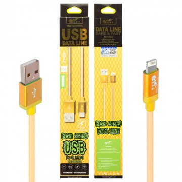 USB кабель King Fire FY-020 Lightning 1m золотистый в Одессе