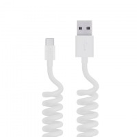 USB кабель Belkin пружина Type-C 1.2m тех.пакет белый