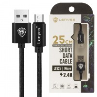 USB кабель Lenyes LC825 micro USB 0.25m черный
