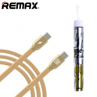 USB кабель Remax RC-046a Type-C-Type-C золотистый