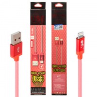 USB кабель King Fire FY-020 Lightning 1m красный