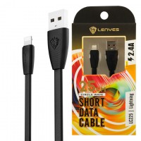 USB кабель Lenyes LC225 Lightning 0.25m черный