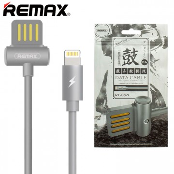 USB кабель Remax Waist Drum RC-082i Lightning серый в Одессе