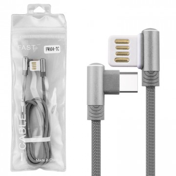 USB кабель FWA04-TC Type-C тех.пакет серый в Одессе