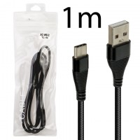 USB кабель XG W632 1m Type-C тех.пакет черный