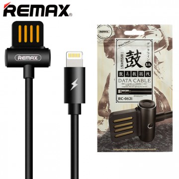 USB кабель Remax Waist Drum RC-082i Lightning черный в Одессе