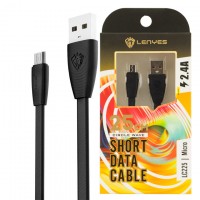 USB кабель Lenyes LC225 micro USB 0.25m черный