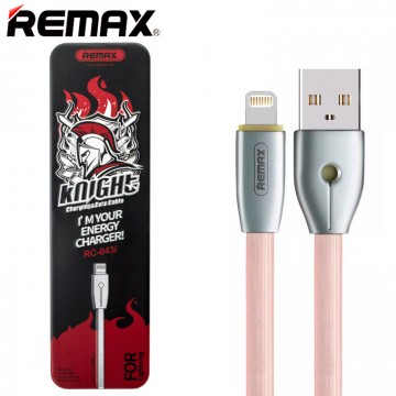 USB кабель Remax Kinght RC-043i Lightning розовый в Одессе