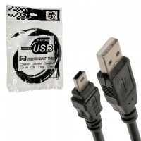 USB кабель mini USB для GPS 3m тех.пакет черный