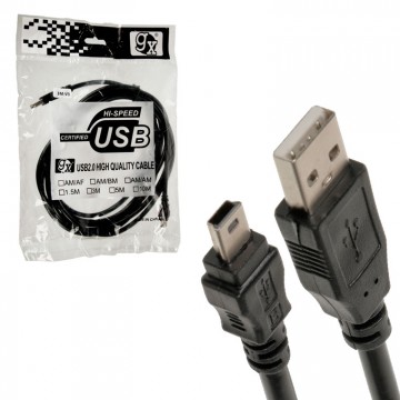 USB кабель mini USB для GPS 3m тех.пакет черный в Одессе