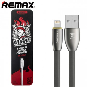 USB кабель Remax Kinght RC-043i Lightning черный в Одессе