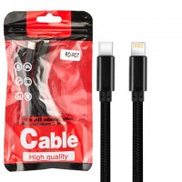 USB кабель RD-R07 Type-C - Lightning (PD/Data) тех.пакет черный