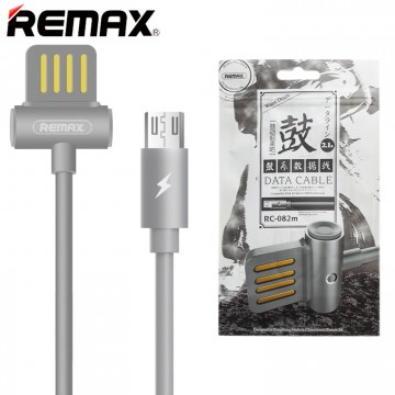 USB кабель Remax Waist Drum RC-082m micro USB серый в Одессе