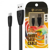 USB кабель Lenyes LC225 Type-C 0.25m черный