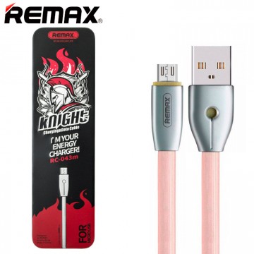 USB кабель Remax Kinght RC-043m micro USB розовый в Одессе