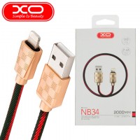 USB кабель XO NB34 Lightning 2m золотистый