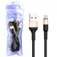 USB кабель XG W636 3m Type-C тех.пакет черный