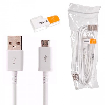 USB кабель Samsung U2.0 micro USB 1.5m original тех.пакет белый в Одессе