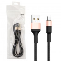 USB кабель XG W637 1m micro USB тех.пакет черный