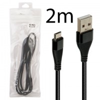 USB кабель XG W633 2m micro USB тех.пакет черный