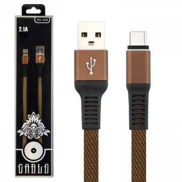 USB кабель XS-006 Type-C коричневый в Одессе