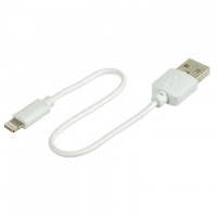 USB кабель 0.2m Lightning без упаковки белый