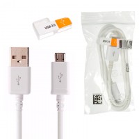 USB кабель Samsung U2.0 micro USB 1m high copy тех.пакет белый