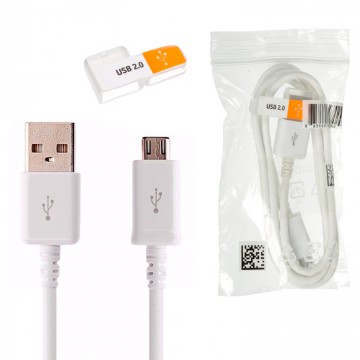 USB кабель Samsung U2.0 micro USB 1m high copy тех.пакет белый в Одессе