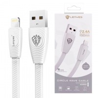 USB кабель Lenyes LC201 Lightning белый