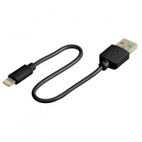 USB кабель 0.2m Lightning без упаковки черный