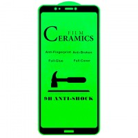 Защитное стекло Ceramics Anti-shock Huawei P Smart black тех.пакет