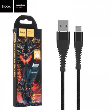 USB кабель Hoco UD02 Grandiose micro USB 1М черный в Одессе