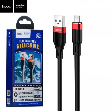 USB кабель Hoco U72 Forest Silicone Type-C 1.2М черный в Одессе