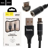 USB кабель Hoco UD07 Data Magnetic micro USB 1М черный