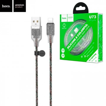 USB кабель Hoco U73 Star Lightning 1.2М черный в Одессе