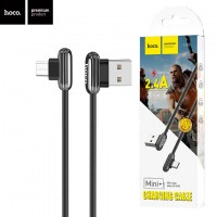 USB кабель Hoco U60 Grand micro USB 1.2М серый