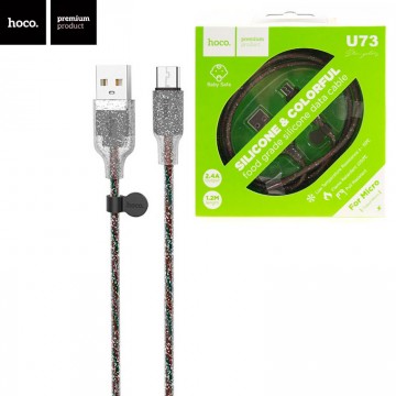 USB кабель Hoco U73 Star micro USB 1.2М черный в Одессе