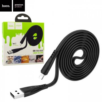 USB кабель Hoco X42 Soft Silicone Lightning 1М черный в Одессе