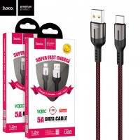 USB кабель Hoco U68 Gusto Type-C 5A 1.2М черный