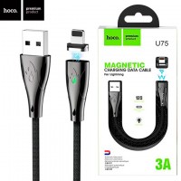 USB кабель Hoco U75 Blaze magnetic Lightning 1.2М черный