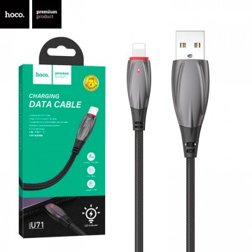 USB кабель Hoco U71 Star Lightning 1.2М черный в Одессе