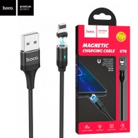 USB кабель Hoco U76 Fresh magnetic Lightning 1.2М черный