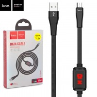 USB кабель Hoco S4 With Timer micro USB 1.2М черный