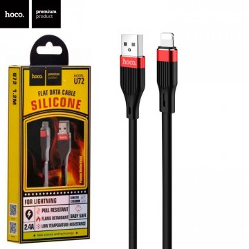 USB кабель Hoco U72 Forest Silicone Lightning 1.2М черный в Одессе