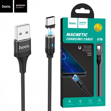 USB кабель Hoco U76 Fresh magnetic Type-C 1.2М черный в Одессе